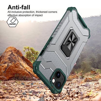 Husa de protectie Flippy compatibila cu Apple iPhone 13 Acrylic Armor cu suport Verde Inchis-3