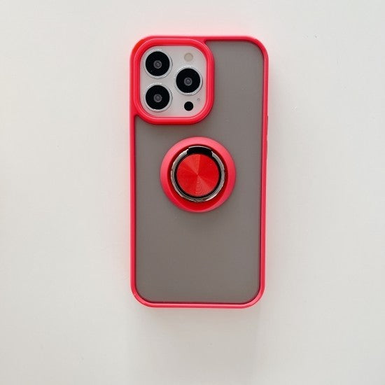 Husa de protectie Flippy compatibila cu Apple iPhone 13,Defender cu prindere inel,Rosu-2