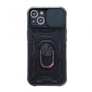 Husa de protectie Flippy compatibila cu Apple iPhone 13 Defender Model 4 cu suport,Negru-0