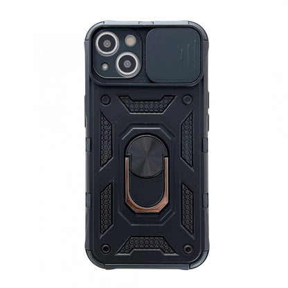 Husa de protectie Flippy compatibila cu Apple iPhone 13 Defender Model 4 cu suport,Negru-0