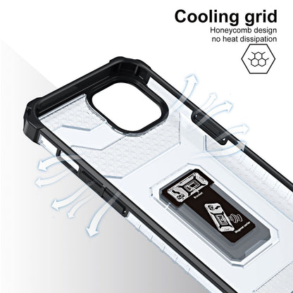Husa de protectie Flippy compatibila cu Apple iPhone 13 Mini Acrylic Armor cu suport Negru-3