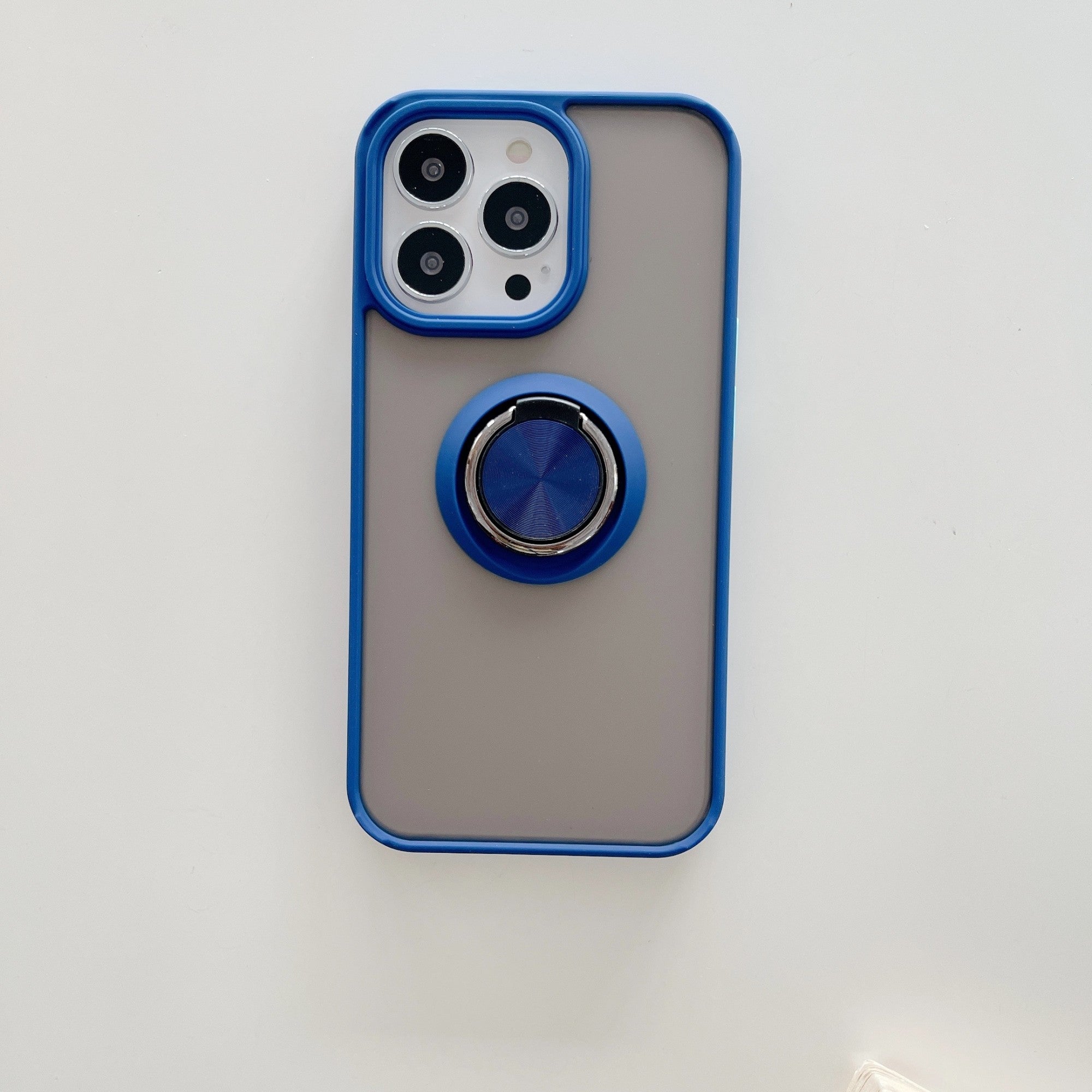Husa de protectie Flippy compatibila cu Apple iPhone 13 Mini,Defender cu prindere inel,Albastru-2