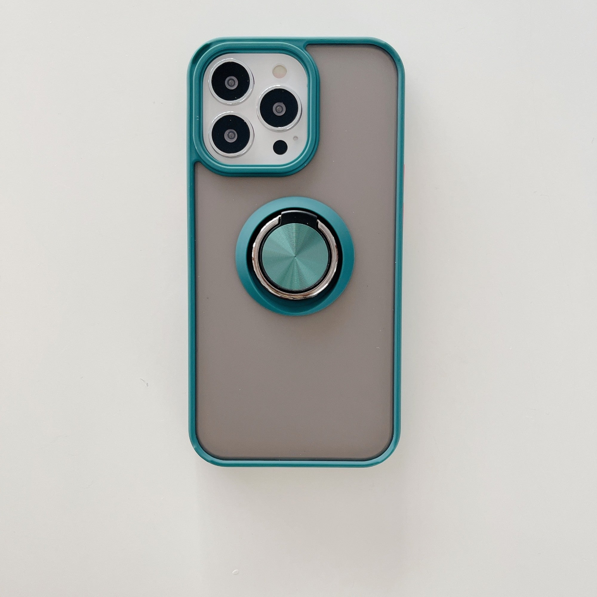 Husa de protectie Flippy compatibila cu Apple iPhone 13 Mini,Defender cu prindere inel,Verde-2