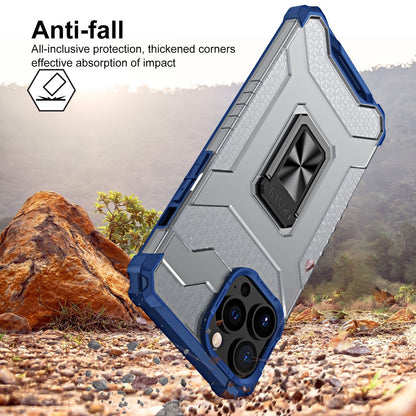 Husa de protectie Flippy compatibila cu Apple iPhone 13 Pro Acrylic Armor cu suport Albastru-5