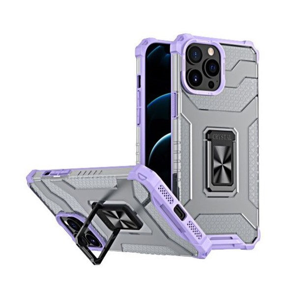 Husa de protectie Flippy compatibila cu Apple iPhone 13 Pro Acrylic Armor cu suport Mov-0