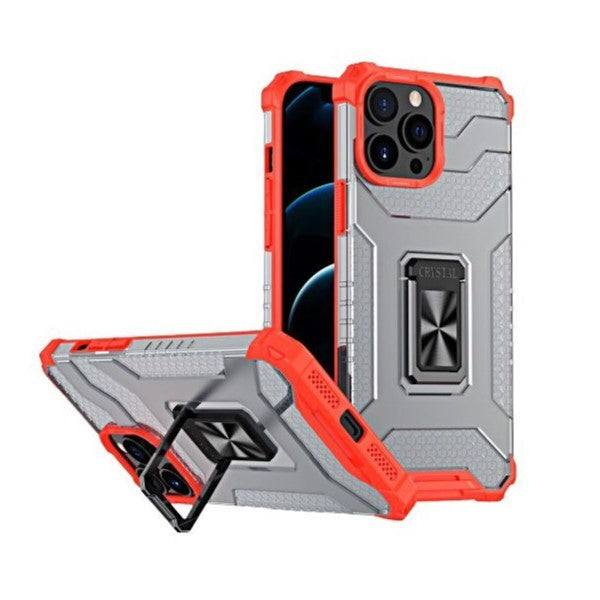 Husa de protectie Flippy compatibila cu Apple iPhone 13 Pro Acrylic Armor cu suport Rosu-0