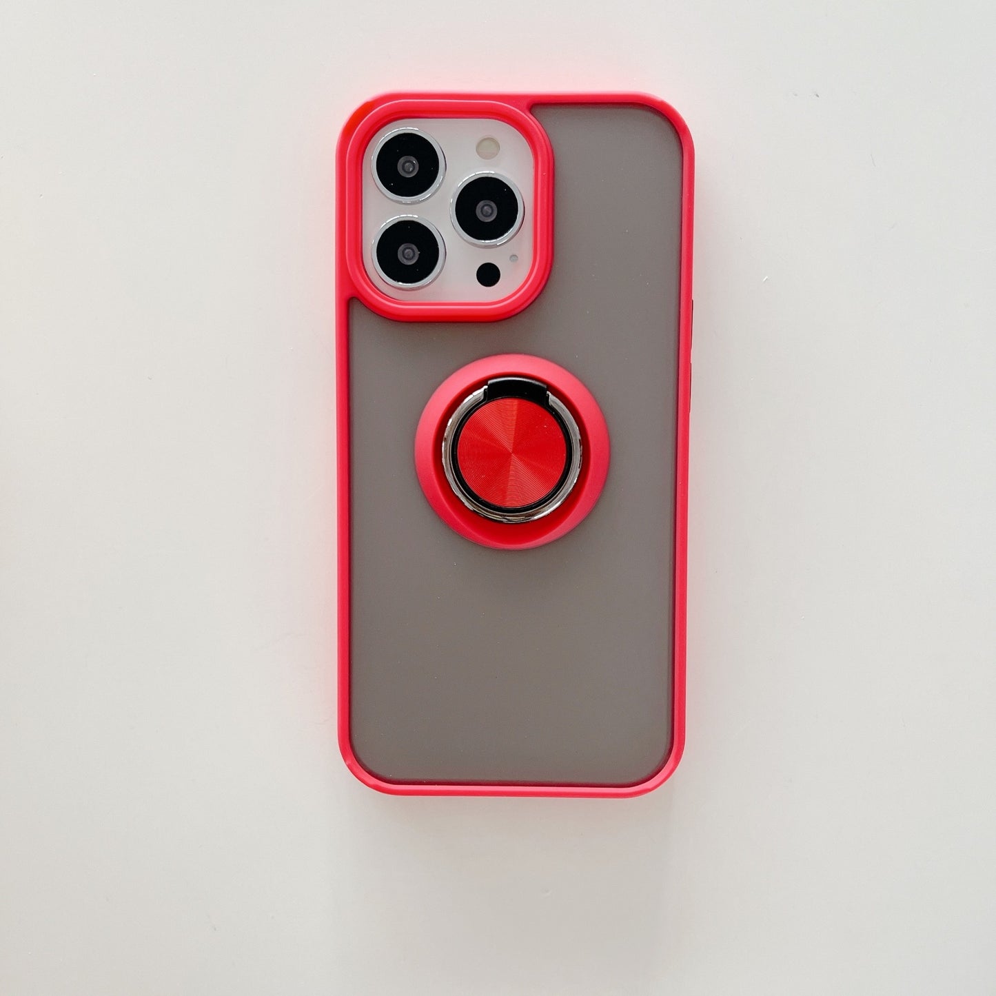 Husa de protectie Flippy compatibila cu Apple iPhone 13 Pro,Defender cu prindere inel,Rosu-2