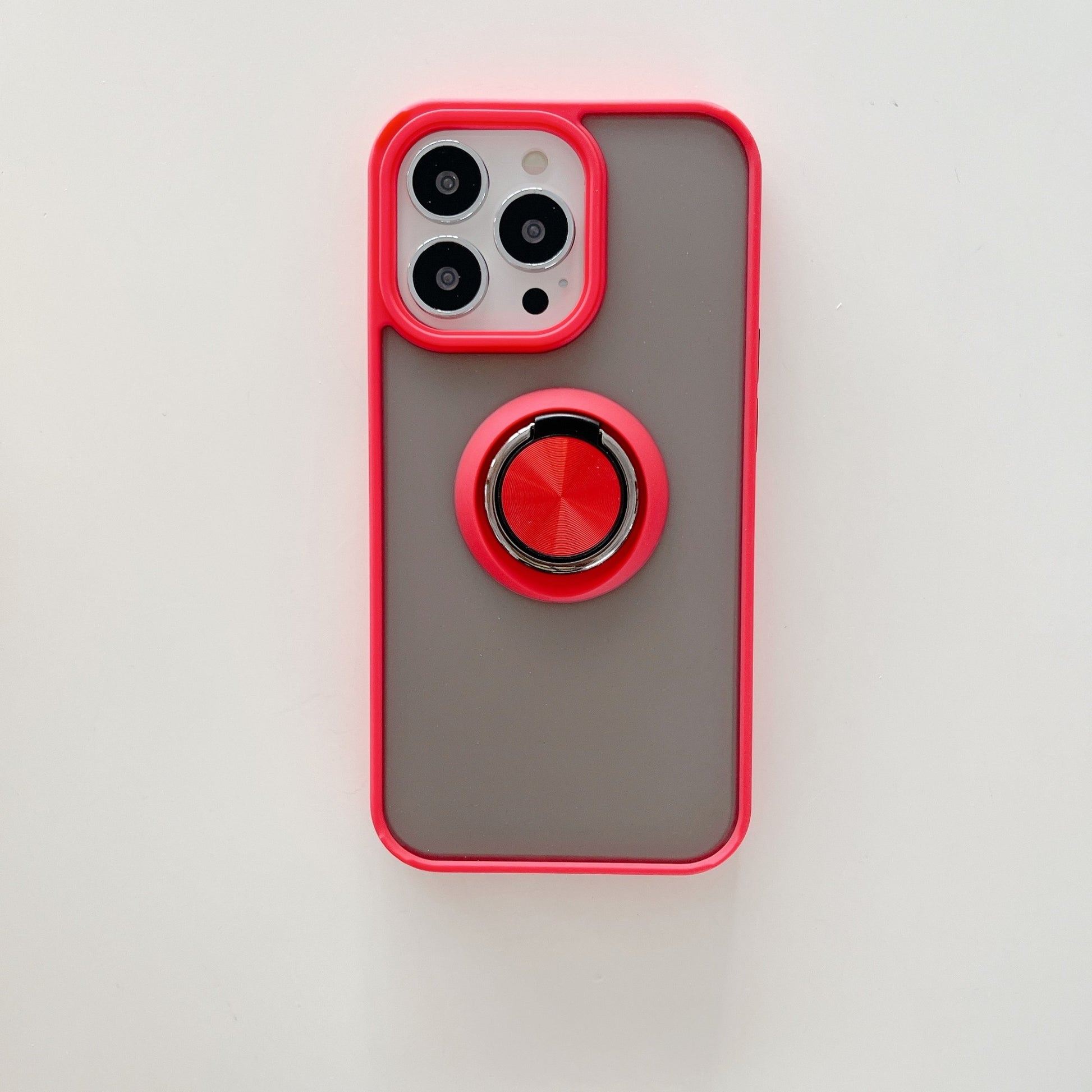 Husa de protectie Flippy compatibila cu Apple iPhone 13 Pro,Defender cu prindere inel,Rosu-2