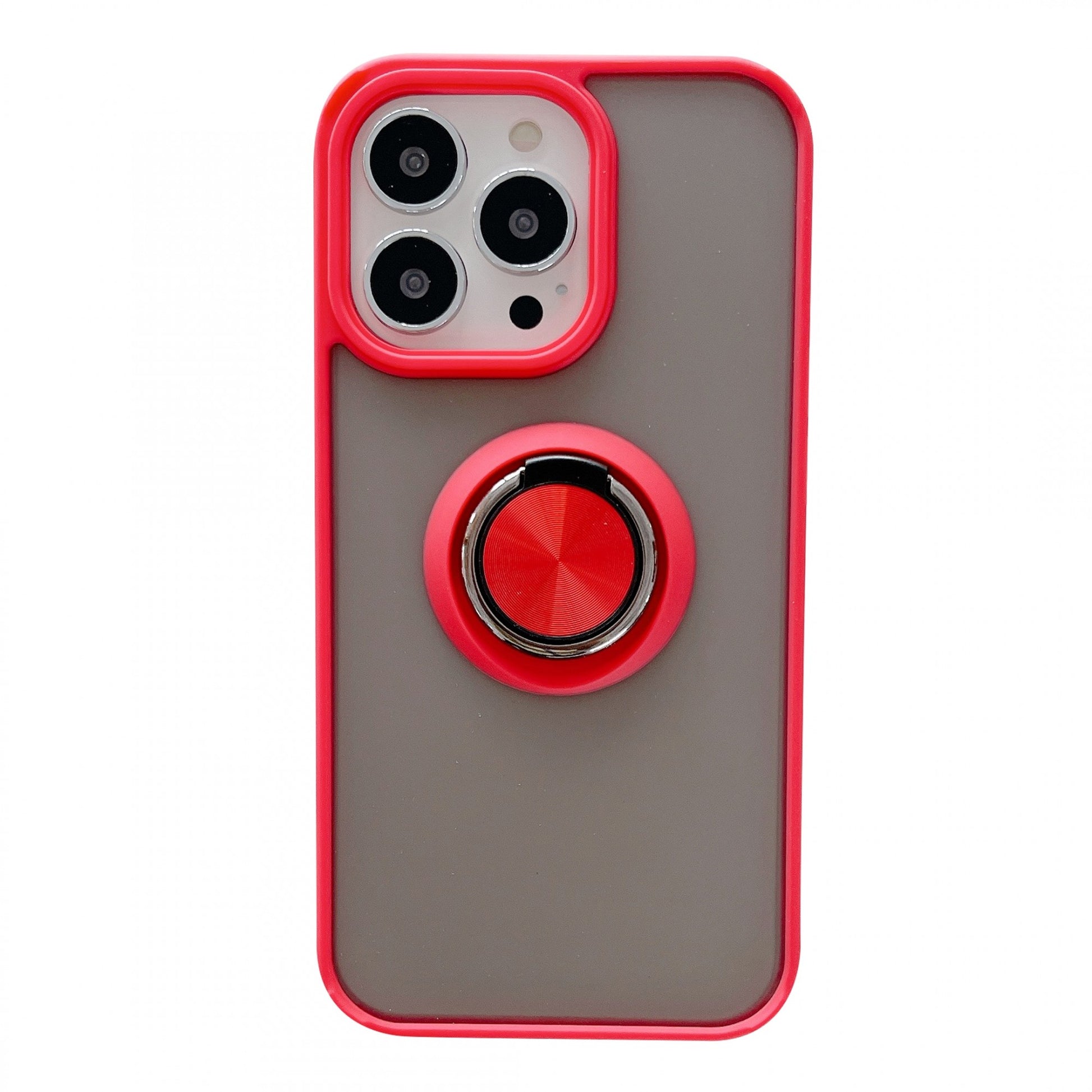 Husa de protectie Flippy compatibila cu Apple iPhone 13 Pro,Defender cu prindere inel,Rosu-0
