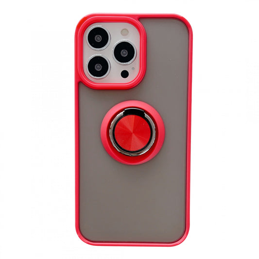 Husa de protectie Flippy compatibila cu Apple iPhone 13 Pro,Defender cu prindere inel,Rosu-0