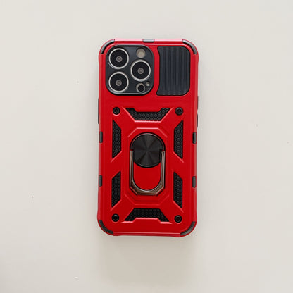 Husa de protectie Flippy compatibila cu Apple iPhone 13 Pro Defender Model 4 cu suport,Rosu-2