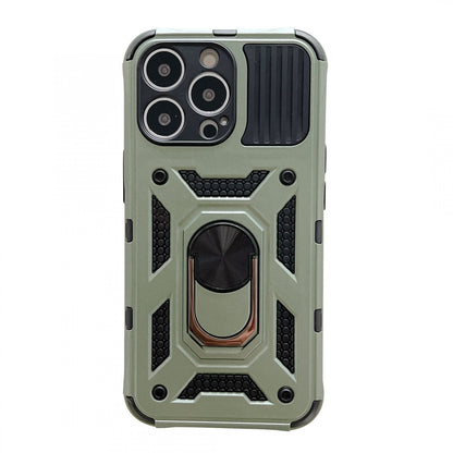 Husa de protectie Flippy compatibila cu Apple iPhone 13 Pro Defender Model 4 cu suport,Verde-0