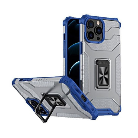 Husa de protectie Flippy compatibila cu Apple iPhone 13 Pro Max Acrylic Armor cu suport Albastru-0