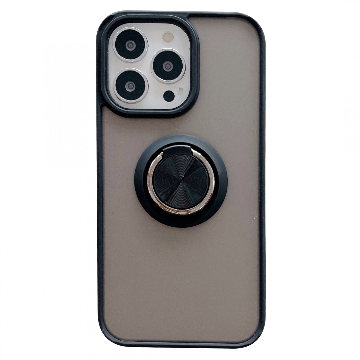 Husa de protectie Flippy compatibila cu Apple iPhone 13 Pro Max,Defender cu prindere inel,Negru-0