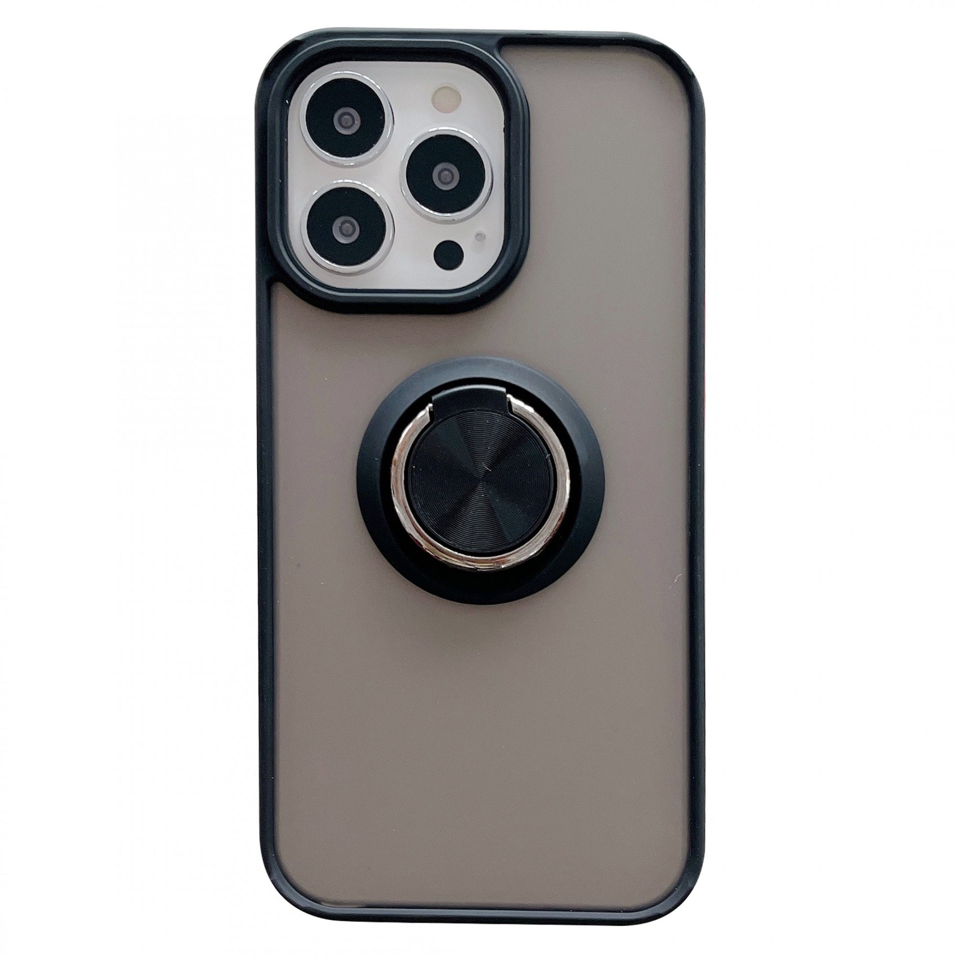Husa de protectie Flippy compatibila cu Apple iPhone 13 Pro Max,Defender cu prindere inel,Negru-0