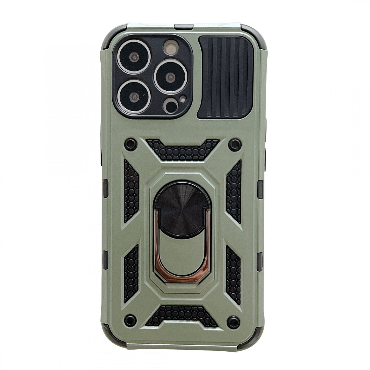 Husa de protectie Flippy compatibila cu Apple iPhone 13 Pro Max Defender Model 4 cu suport,Verde-0