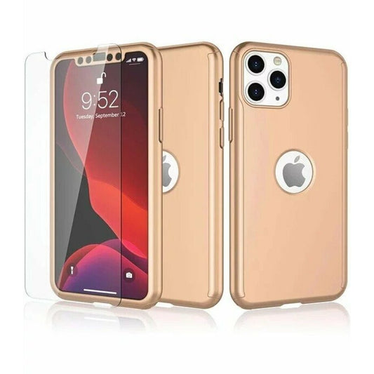 Husa de protectie Flippy compatibila cu Apple iPhone 13 Pro Max, Full Cover 360, Auriu + Folie de protectie-0