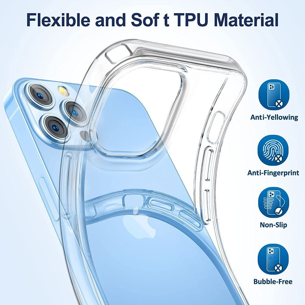 Husa de protectie Flippy compatibila cu Apple iPhone 13 Tpu Transparent-3