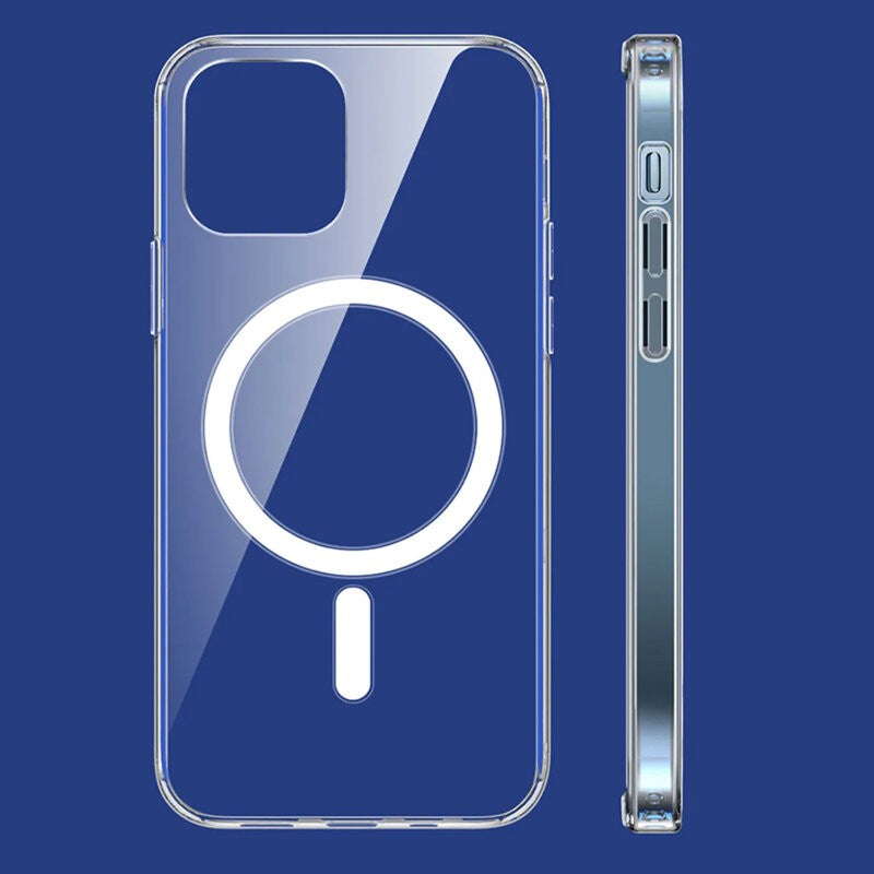 Husa de protectie Flippy compatibila cu Apple iPhone 15, MagSafe Blister, gaura mare camera, transparenta-5