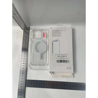 Husa de protectie Flippy compatibila cu Apple iPhone 15, MagSafe Blister, gaura mare camera, transparenta-6
