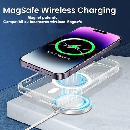 Husa de protectie Flippy compatibila cu Apple iPhone 15 Pro, MagSafe Blister, gaura mare camera, transparenta-2