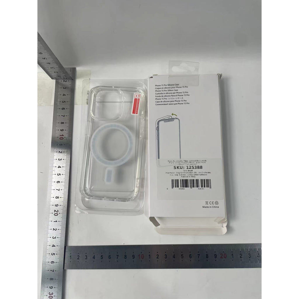 Husa de protectie Flippy compatibila cu Apple iPhone 15 Pro, MagSafe Blister, gaura mare camera, transparenta-6