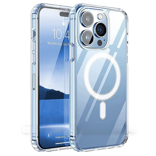 Husa de protectie Flippy compatibila cu Apple iPhone 15 Pro Max, MagSafe Blister, gaura mare camera, transparenta-0