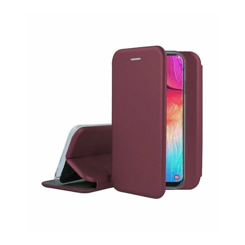 Husa de protectie Flippy compatibila cu Huawei P Smart 2021 Magnet Book Case Bordo-2