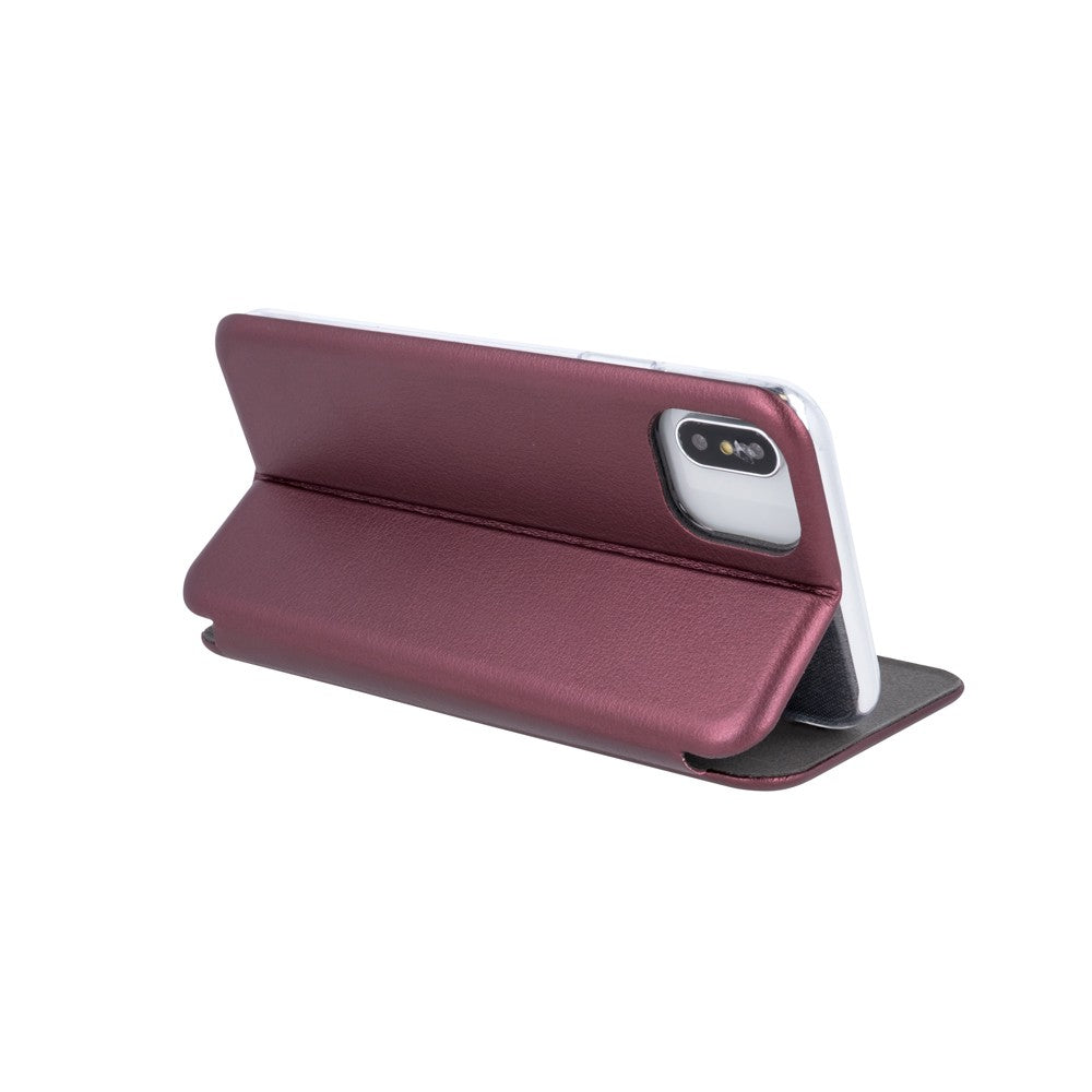 Husa de protectie Flippy compatibila cu Huawei P Smart 2021 Magnet Book Case Bordo-3