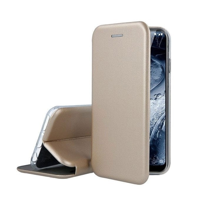 Husa de protectie Flippy compatibila cu Samsung Galaxy A12 Magnet Book Case Auriu-2
