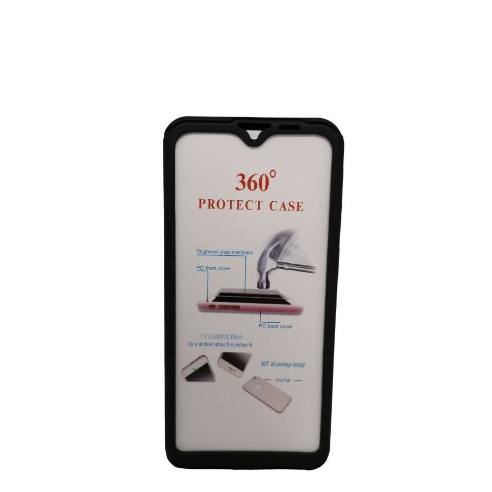 Husa de protectie Flippy compatibila cu Samsung Galaxy A20e Full Cover 360 Negru + Folie de protectie-4
