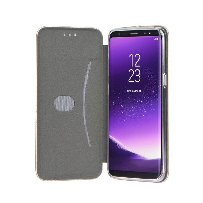 Husa de protectie Flippy compatibila cu Samsung Galaxy A21S Magnet Book Case Roz-Auriu-9