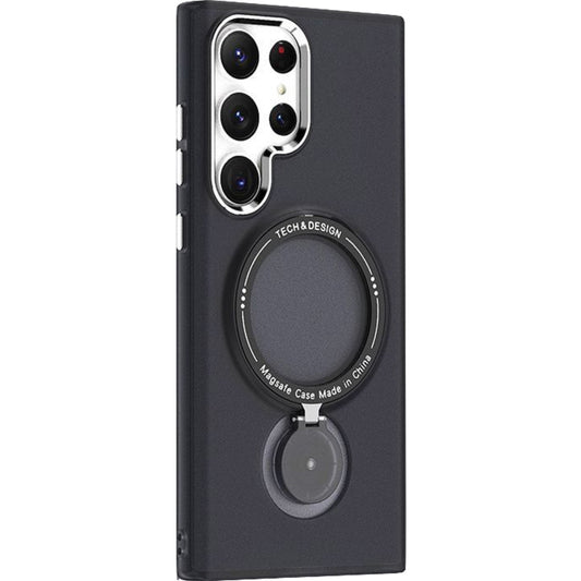 Husa de protectie Flippy, cu incarcare Wireless, Tehnologie Magsafe, TPU, Inel magnetic rotativ cu functie de suport, pentru  Samsung Galaxy S23 , Negru-0