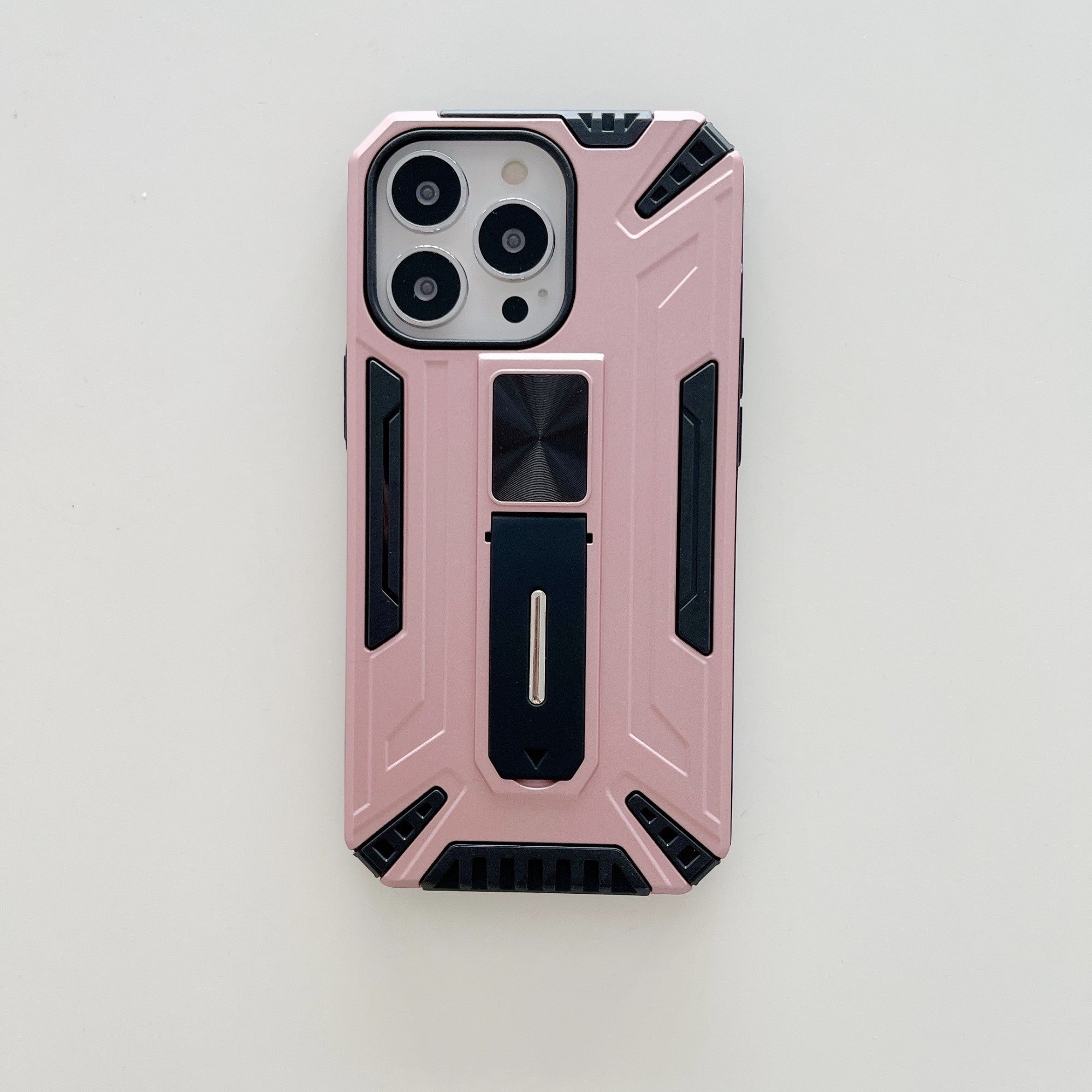 Husa de protectie Flippy pentru Apple iPhone 13 Defender Sergeant Brave cu suport,Roz Auriu-1