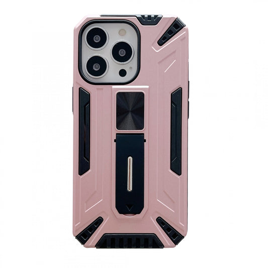 Husa de protectie Flippy pentru Apple iPhone 13 Mini Defender Sergeant Brave cu suport,Roz Auriu-0