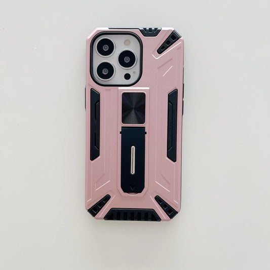 Husa de protectie Flippy pentru Apple iPhone 13 Pro Defender Sergeant Brave cu suport,Roz Auriu-1