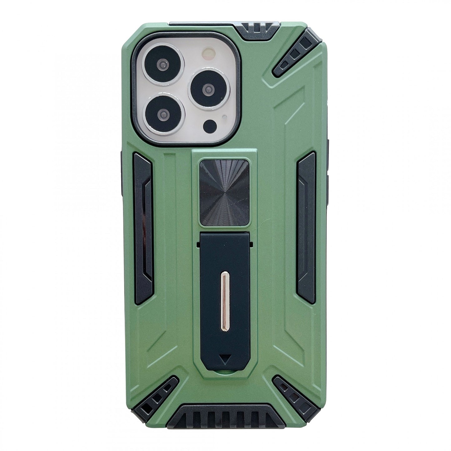 Husa de protectie Flippy pentru Apple iPhone 13 Pro, Defender Sergeant Brave cu suport, Verde-0