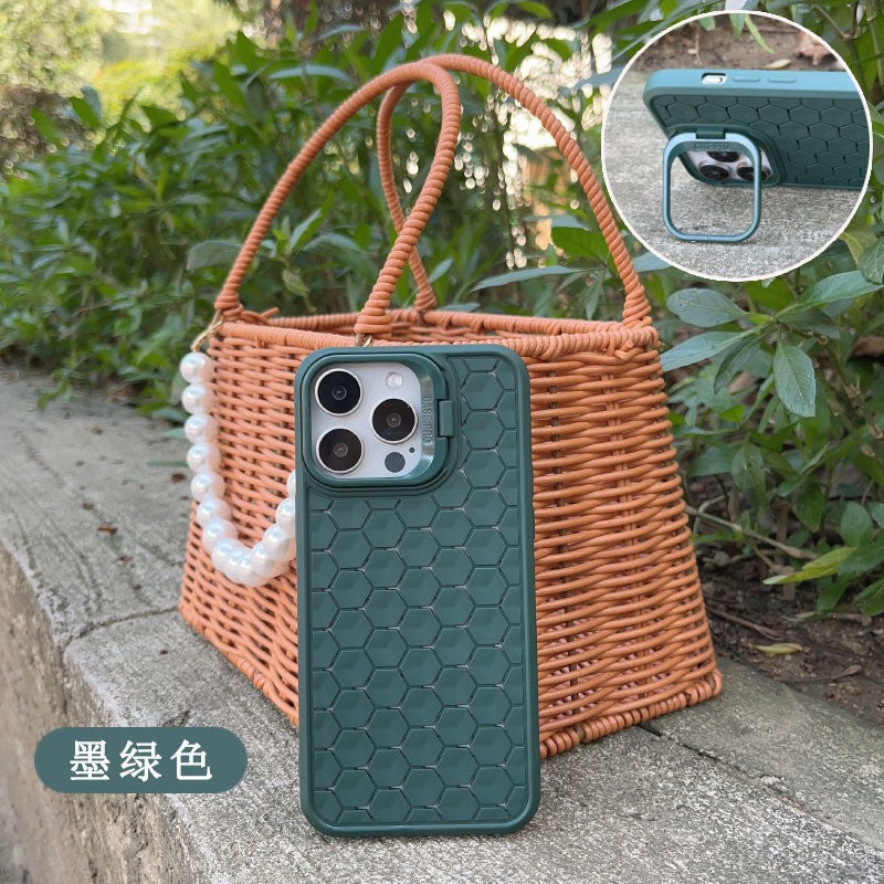 Husa de Protectie, Flippy, pentru Apple iPhone 14 Plus, 3D Cube, cu Inel, din TPU, Verde-0