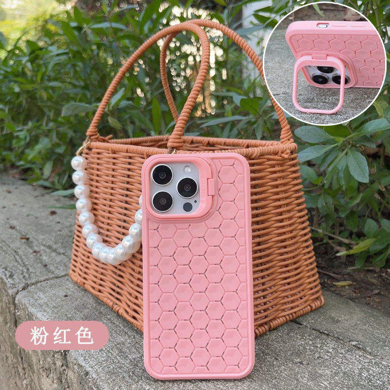 Husa de Protectie, Flippy, pentru Apple iPhone 14 Pro Max , 3D Cube, cu Inel, din TPU, Roz-0