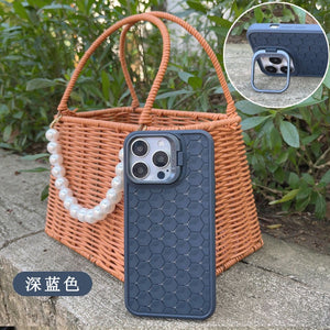 Husa de Protectie, Flippy, pentru Apple iPhone 15 Plus, 3D Cube, cu Inel, din TPU, Albastru-0