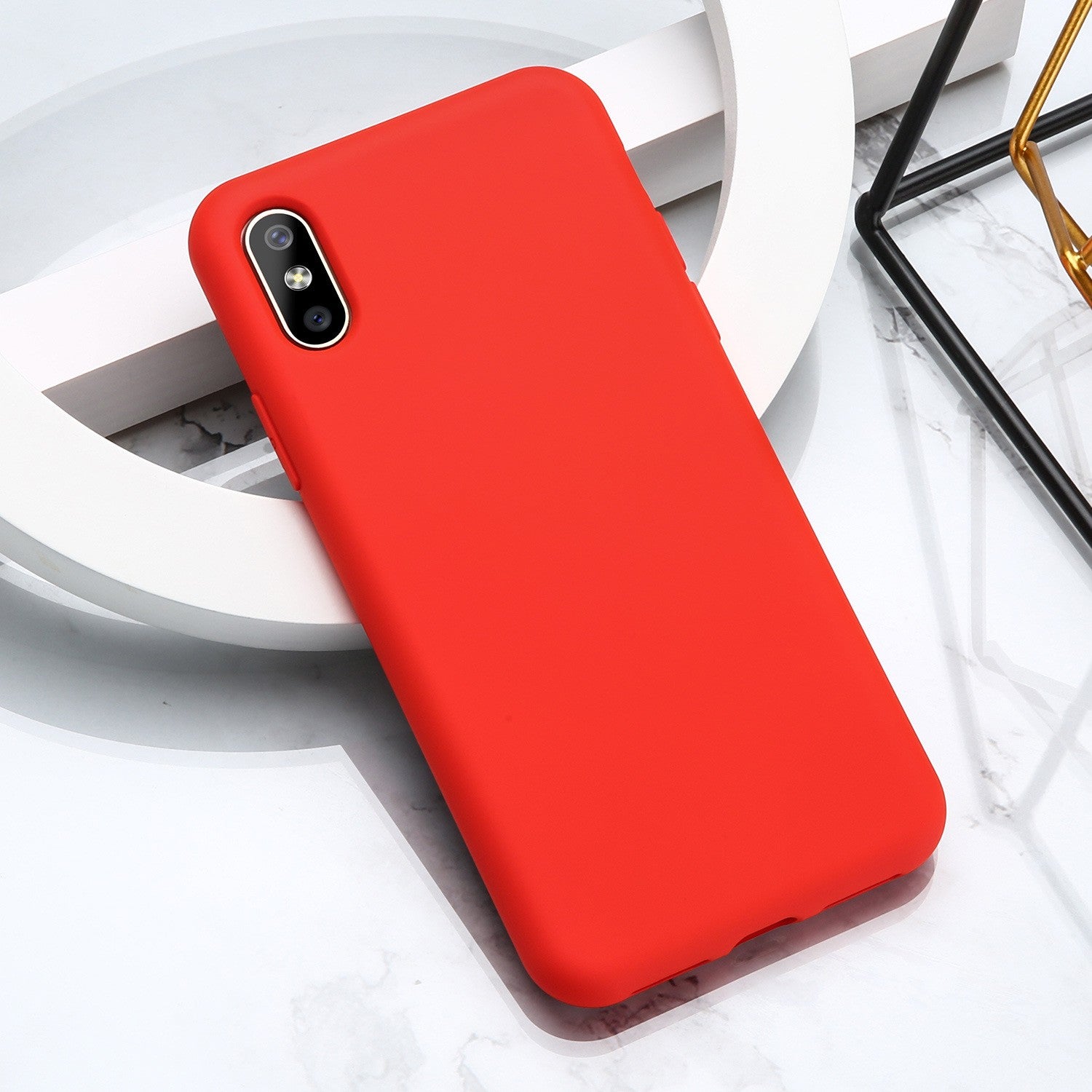 Husa de Protectie, Flippy, pentru Apple iPhone 16 Plus, Liquid Silicon, Rosu-0
