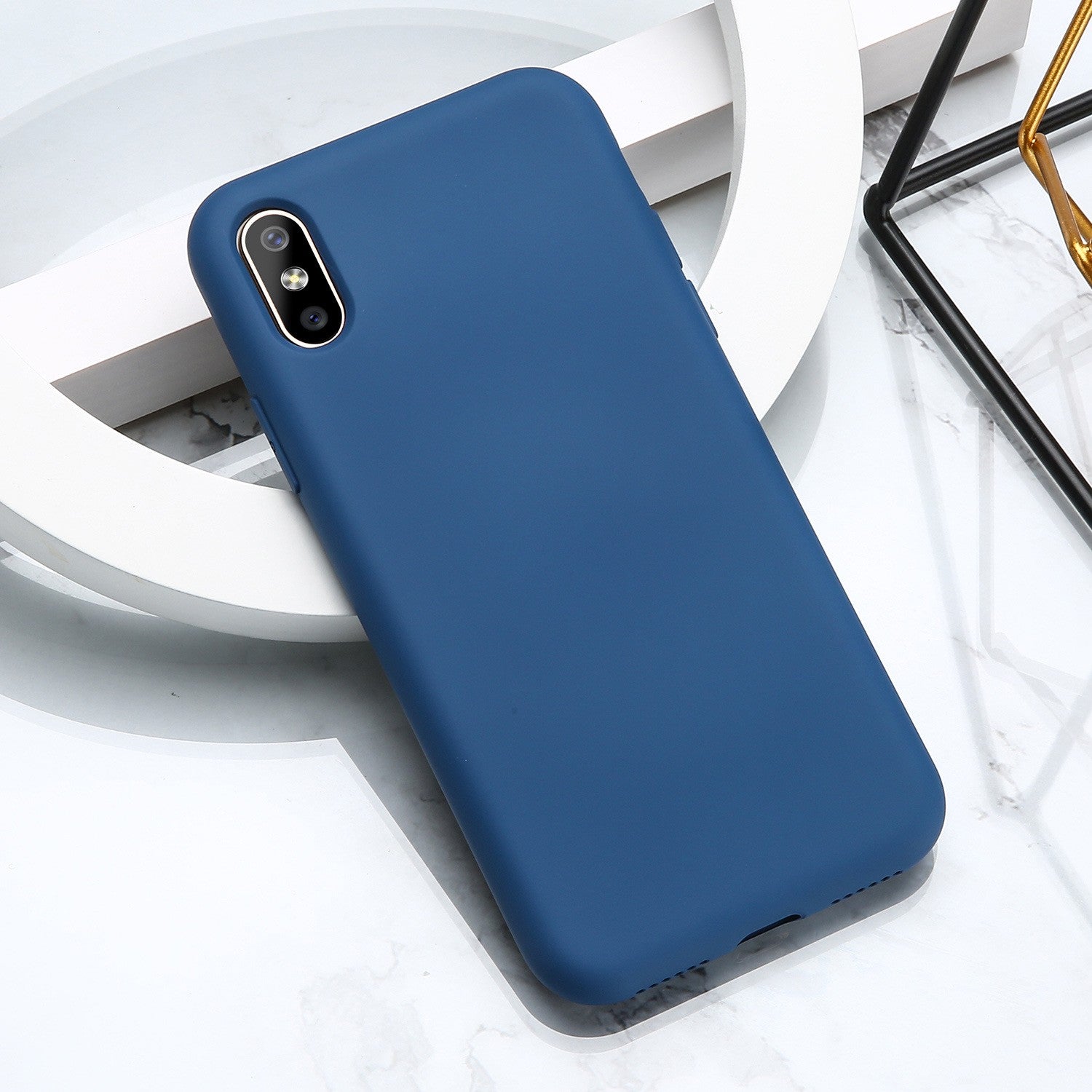 Husa de Protectie, Flippy, pentru Apple iPhone 16 Pro Max, Liquid Silicon, Albastru-0