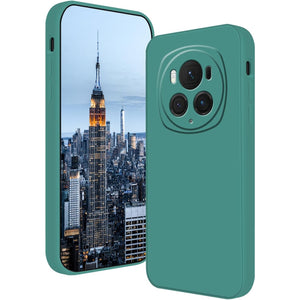 Husa de Protectie, Flippy, pentru Honor Magic 6 Pro, Liquid Silicone, cu Microfibra pe Interior, Protectie Antisoc, Compatibil Incarcare Wireless, Verde-0