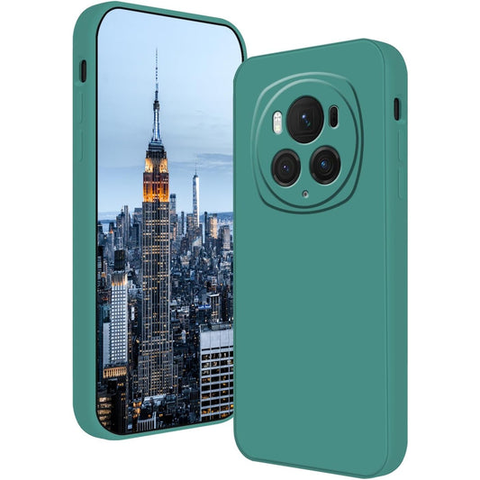 Husa de Protectie, Flippy, pentru Honor Magic 6 Pro, Liquid Silicone, cu Microfibra pe Interior, Protectie Antisoc, Compatibil Incarcare Wireless, Verde-0