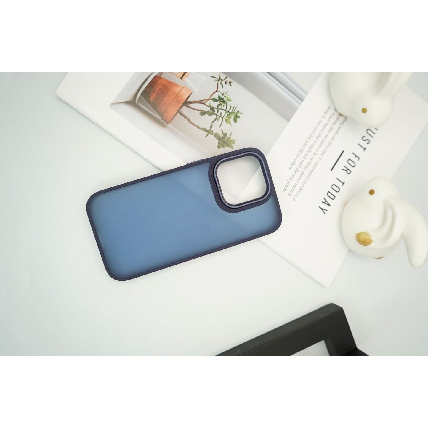 Husa de Protectie, Flippy, pentru iPhone 15 Pro Max, Satin Matte, din PC, Albastru-0