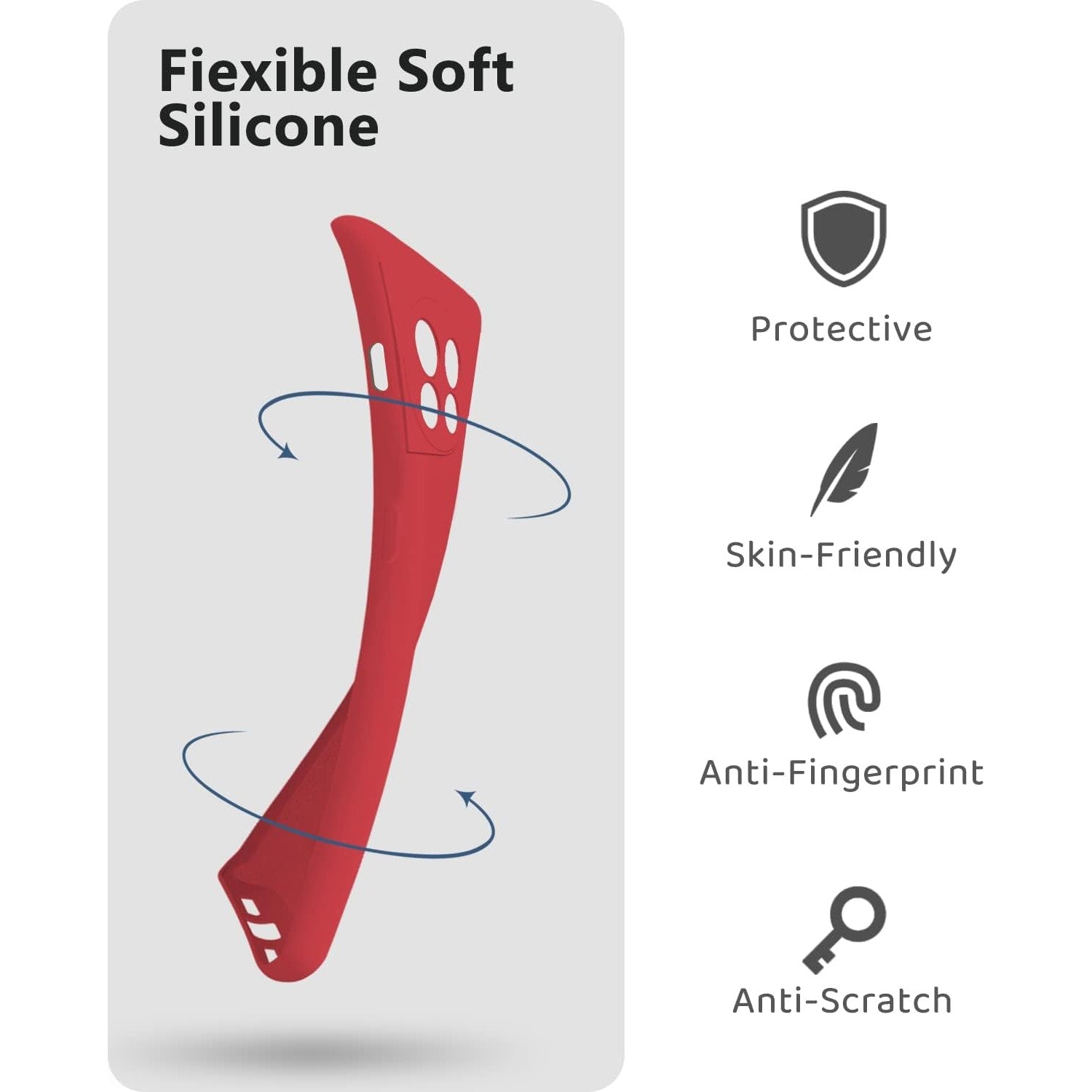 Husa de Protectie, Flippy, pentru OnePlus 11 5G, Liquid Silicone, cu Microfibra pe Interior, Protectie Antisoc, Compatibil Incarcare Wireless, Rosu-5