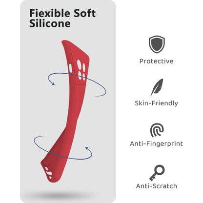 Husa de Protectie, Flippy, pentru OnePlus 11 5G, Liquid Silicone, cu Microfibra pe Interior, Protectie Antisoc, Compatibil Incarcare Wireless, Rosu-5