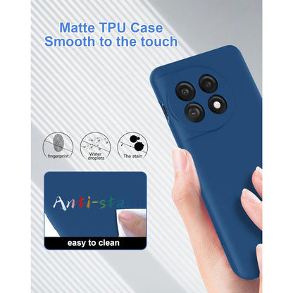 Husa de Protectie, Flippy, pentru OnePlus 11 5G, Liquid Silicone, cu Microfibra pe Interior, Protectie Antisoc, Compatibil Incarcare Wireless, Albastru-5