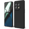 Husa de Protectie, Flippy, pentru OnePlus 11 5G, Liquid Silicone, cu Microfibra pe Interior, Protectie Antisoc, Compatibil Incarcare Wireless, Negru-0