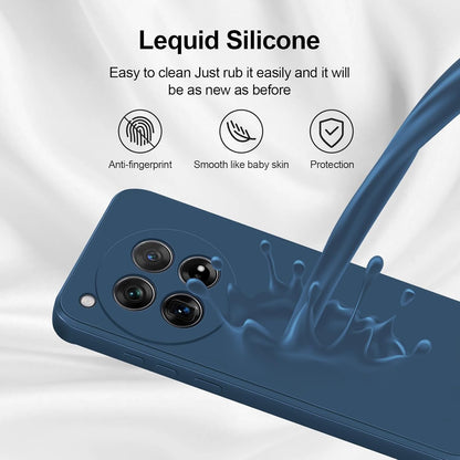 Husa de Protectie, Flippy, pentru OnePlus 12 5G, Liquid Silicone, cu Microfibra pe Interior, Protectie Antisoc, Compatibil Incarcare Wireless, Albastru-4